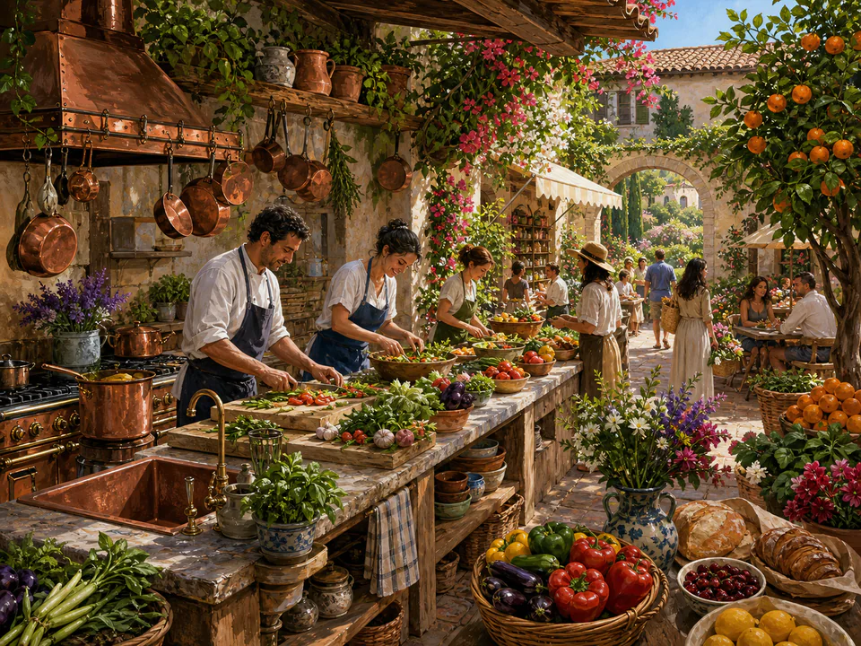 Midnight Market Kitchen, an illustrated cafés & kitchens jigsaw puzzle scene